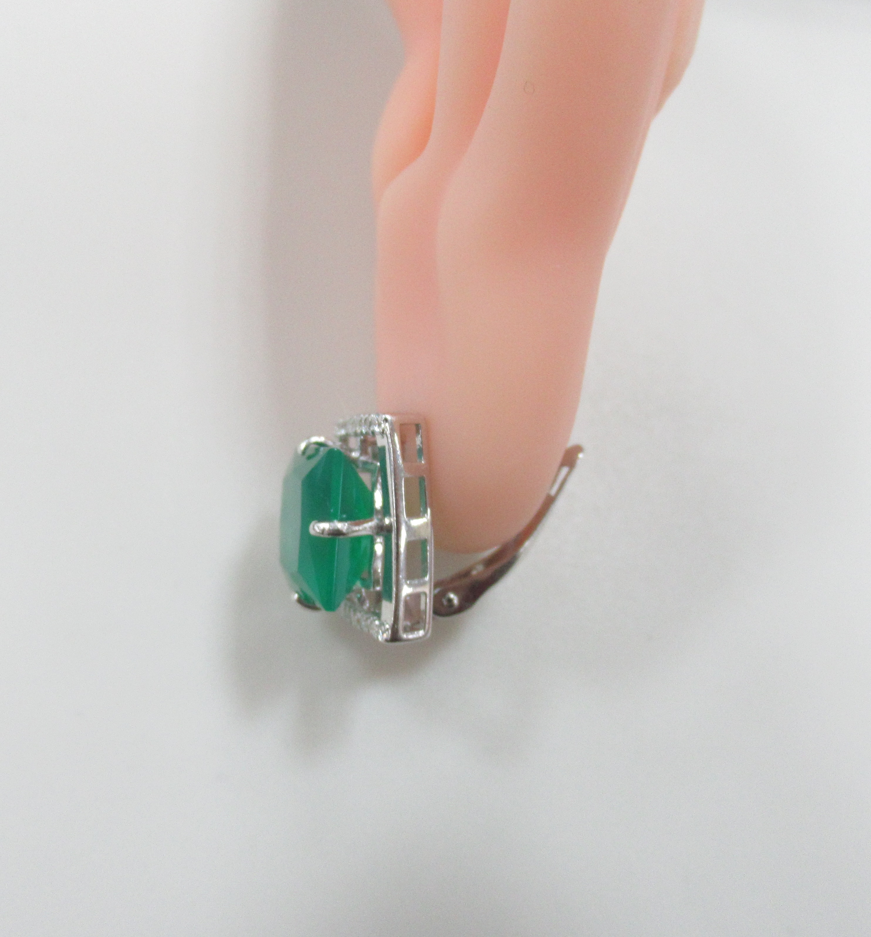 Серебряные серьги с агатами